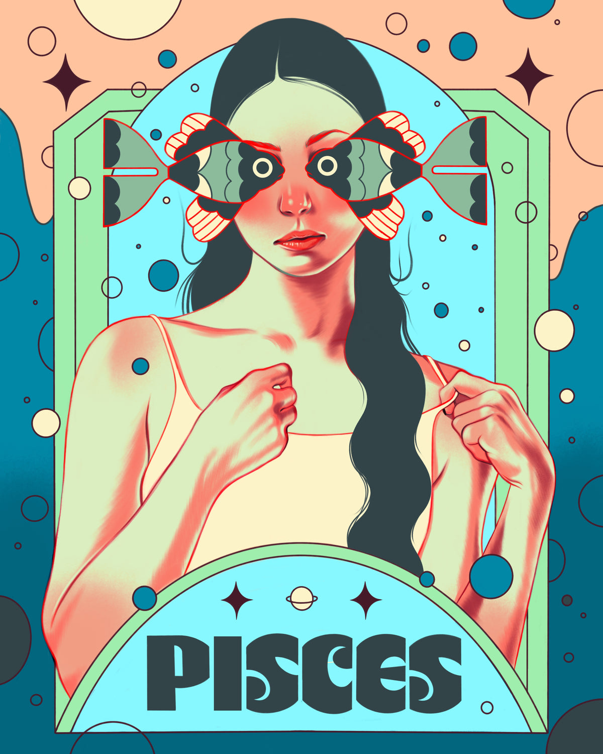 "Pisces" print