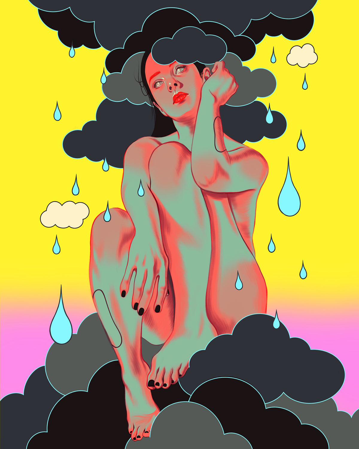 "Pour" print